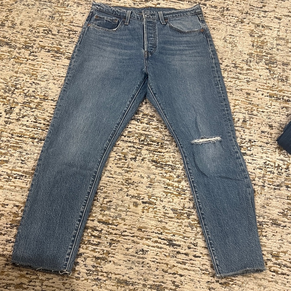 Levi's Slim Fit Distressed Blue Jeans